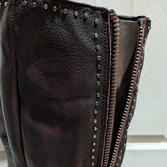 NEW Freebird Carson Leather Tall Boots Sz 11 Deep Wine & Brown - Picture 4 of 11